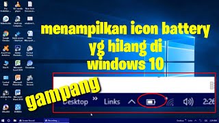 ICON BATERAI LAPTOP HILANG DI WINDOWS 10 [upl. by Bianca]