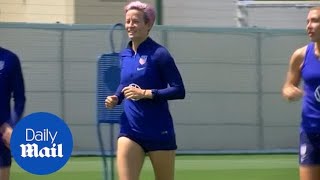 Megan Rapinoe practices with the team ahead of World Cup Final [upl. by Haon]