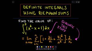 Calculating a Definite Integral Using Riemann Sums  Part 2 [upl. by Datha]