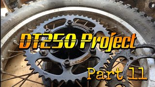 1977 Yamaha DT250 Restoration  Part 11 Sprockets and Chain [upl. by Dlanor]