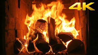 🔥 The Best Burning Fireplace 4K 10 HOURS with Crackling Fire Sounds NO MUSIC Close Up Fireplace 4K [upl. by Ahsieni634]