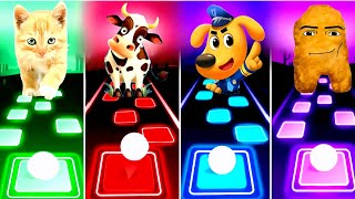 Tiles Hop  Cute Cats 🆚 Funny Cow 🆚 Sheriff Labrador 🆚 Gegagedigedagedago [upl. by Nnodnarb]