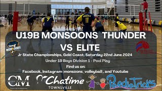 2024 Junior State Champs U19B Div 1 Monsoons Thunder vs Elite [upl. by Nicole123]