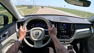 2025 Volvo XC60 T8 PlugIn Hybrid Ultra  POV Driving Impressions [upl. by Ahsimit229]