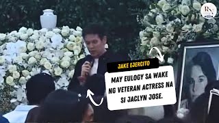 eulogy ni Jake Ejercito sa wake ng veteran actress na si Jaclyn Jose [upl. by Reo911]