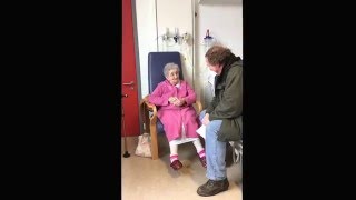 Gareth visiting his Nan Campbell in Ystrad Mynach Hospital [upl. by Nirol]