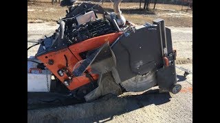 Microtrenching Cutting  Husqvarna FS7000 [upl. by Myer129]