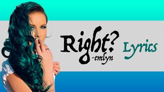 Emlyn  Right Lyric Video [upl. by Magulac]