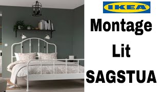 Montage Lit SAGSTUA ikea [upl. by Auqinihs237]