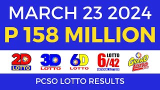 Lotto Result March 23 2024 9pm PCSO [upl. by Sawyer678]