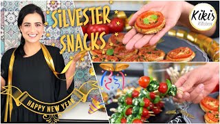 Last Minute Silvester Fingerfood  2 Rezepte für Eilige  Tomaten Blätterteig Mozarella 😋 [upl. by Perretta96]