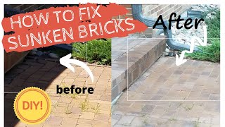 Fixing sunken or crooked bricks pavers yourself  DIY [upl. by Assyram]