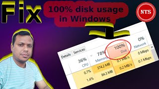 How to Fix 100 Disk Usage in Windows  100 DISK Usage Windows 11  SOLVED  2024 [upl. by Anayeek]