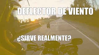 DEFLECTOR DE VIENTO PARA MOTO ¿SIRVE REALMENTE HICE LA PRUEBA [upl. by Ecinwahs]