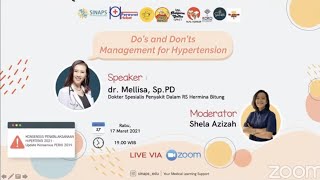 SinapsTalk 50  Dos and Donts Management Hypertension [upl. by Oaht970]