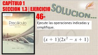 MULTIPLICACIÓN DE EXPRESIONES ALGEBRAICAS Cap1 Sec13 E46 [upl. by Edijabab]