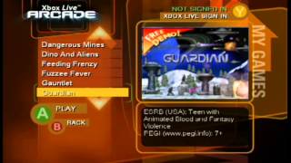 Xbox Xbox LIVE Arcade  My Games Menu [upl. by Sheela90]