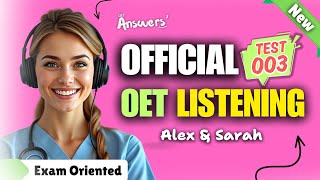 OET LISTENING TEST 03 Official oet oetexam oetnursing oetlisteningtest [upl. by Aniluap]