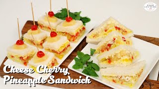 Cheese Cherry Pineapple Sandwich  Street Style Sandwich Recipe  Chetna Patel Recipes [upl. by Noelani]