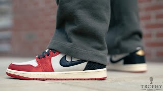 TROPHY ROOM x AIR JORDAN 1 LOW quotROOKIE CARDquot  REVIEW SIZING amp ONFOOT [upl. by Graehl]