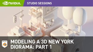 Blender Modeling 3D New York Diorama w Julianna Lebedeva  Part 1 Sketching Composition of Scene [upl. by Annailuj836]