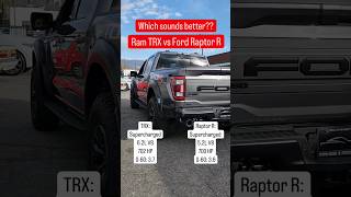 🔊 RAM TRX vs FORD RAPTOR R🔊 BATTLE of the SUPERCHARGED V8s Which would you take [upl. by Varian]