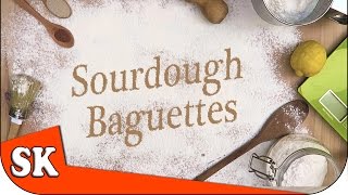 HOW TO MAKE SOURDOUGH FRENCH BAGUETTES  Introduction to Bread Making [upl. by Harshman]