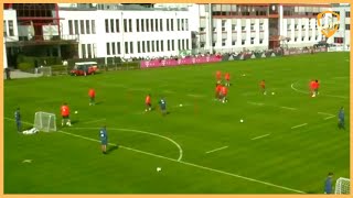 Bayern Munich  Great Passing Drill With Finishing On Small Goal  4 Variation [upl. by Einnoj]