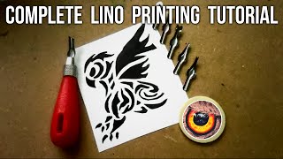 ULTIMATE GUIDE TO LINO PRINTING  STEP BY STEP TUTORIAL  How To Linocut for Beginners [upl. by Asher]