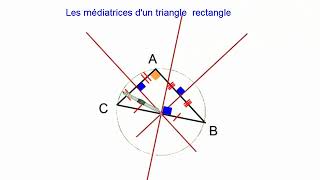 Médiatrices dun triangle rectangle triangle à un angle Obtus AC1 [upl. by Anitsirt817]