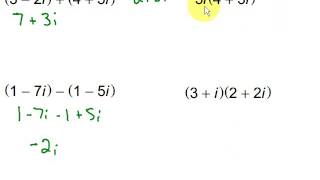 Operations With Complex Numbers [upl. by Marcelline485]