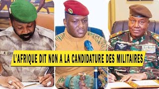 lUnion Africaine soppose à la candidature des militaires dans la transition politique en afrique [upl. by Goode]