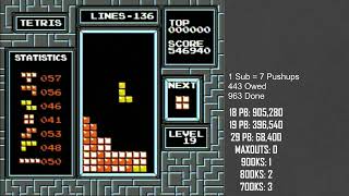 NES Tetris PB  951140 god i did so many things wrong this was so bad dang man [upl. by Ping197]