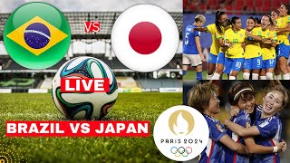 Brazil vs Japan Women Live Stream Olympic 2024 Football Match Today Score Commentary Highlights Vivo [upl. by Gnel]