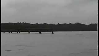 Chennai Flood  Adyar River mixing in to Bay of Bengal sea Near Broken Bridge  Media Directory [upl. by Alaj]