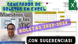 NUEVO GENERADOR DE BOLETAS AUTOMÁTIZADO PARA CICLO 20232024 [upl. by Avi]