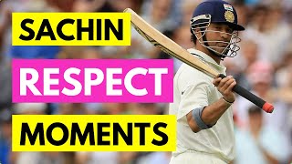 Most respectful moments of Sachin Tendulkar [upl. by Ahsiek]