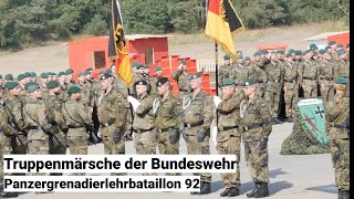 Truppenmärsche der Bundeswehr Panzergrenadierlehrbataillon 92 Munster in Tradition der Dragoner [upl. by Enovad159]