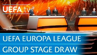 2015 UEFA Europa League group stage draw in full [upl. by Anuahs]