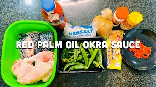 Liberian red palm oil okra sauce  Chef MAT [upl. by Eerihs]