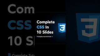 Complete css in 10 slidestrending coding codeing webdevelopment shortviral css csseffects [upl. by Ycnaffit]