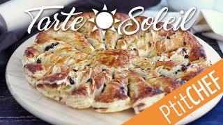 Recette de tarte soleil feuilletée à la vanille et au chocolat  Ptitchefcom [upl. by Azpurua]