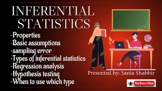 Inferential statistics in Urdu amp Hindi  Types of Inferential Statistics  Hypothesis Testing  07 [upl. by Stannfield]