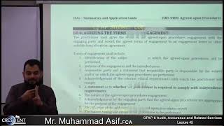 CFAP 6 Lecture 45  Sir Muhammad Asif  December 2023  Audit  Assurance and Related Services CA [upl. by Nats]