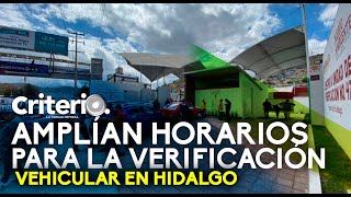 Amplían horarios para la verificación vehicular en Hidalgo [upl. by Niknar]