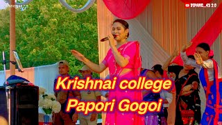 Guwahati Chariali  Papori Gogoi  Bodo Song  At Krishnai College Live 2024 [upl. by Nancie579]