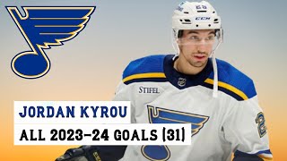 Jordan Kyrou 25 All 31 Goals of the 202324 NHL Season [upl. by Cutty]