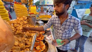 Kolkatas Famous Matar Papdi Chaat  Indian Street Food [upl. by Naud]