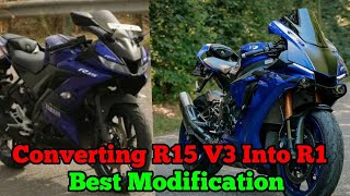 R15 V3 Converted Into R1 Installing Eye Mask in R15 V3 Best modification For R15 V3 Part 2 [upl. by Nahtannoj921]