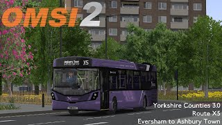 OMSI 2  Yorkshire Counties 30 Route X5 to Ashbury Town [upl. by Notnerb]